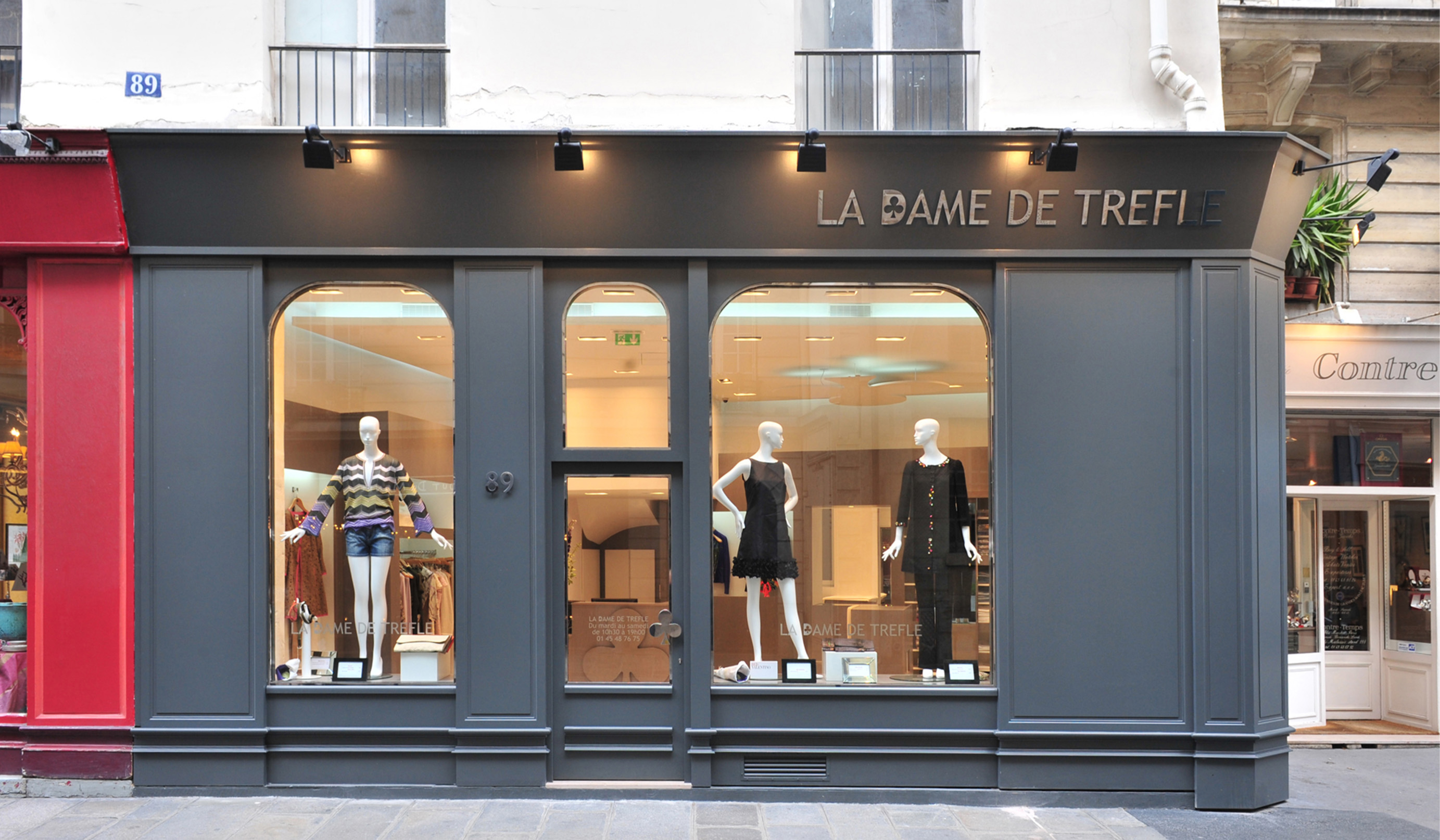 Realisation Commerce La Dame de Trefle Rue du Bac 75007 Paris Arnaud Goujon Architectes